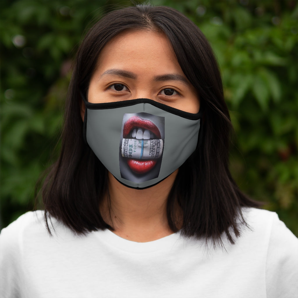 MOUTH FULL OF CASH..   Fitted Polyester Face Mask