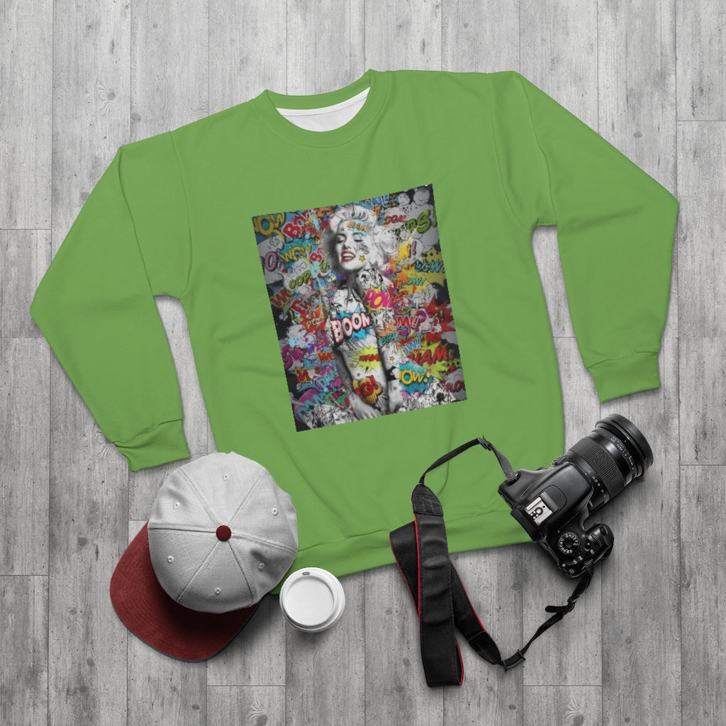 RETRO & THROWBACK (GREEN)  ..  AOP Unisex Sweatshirt