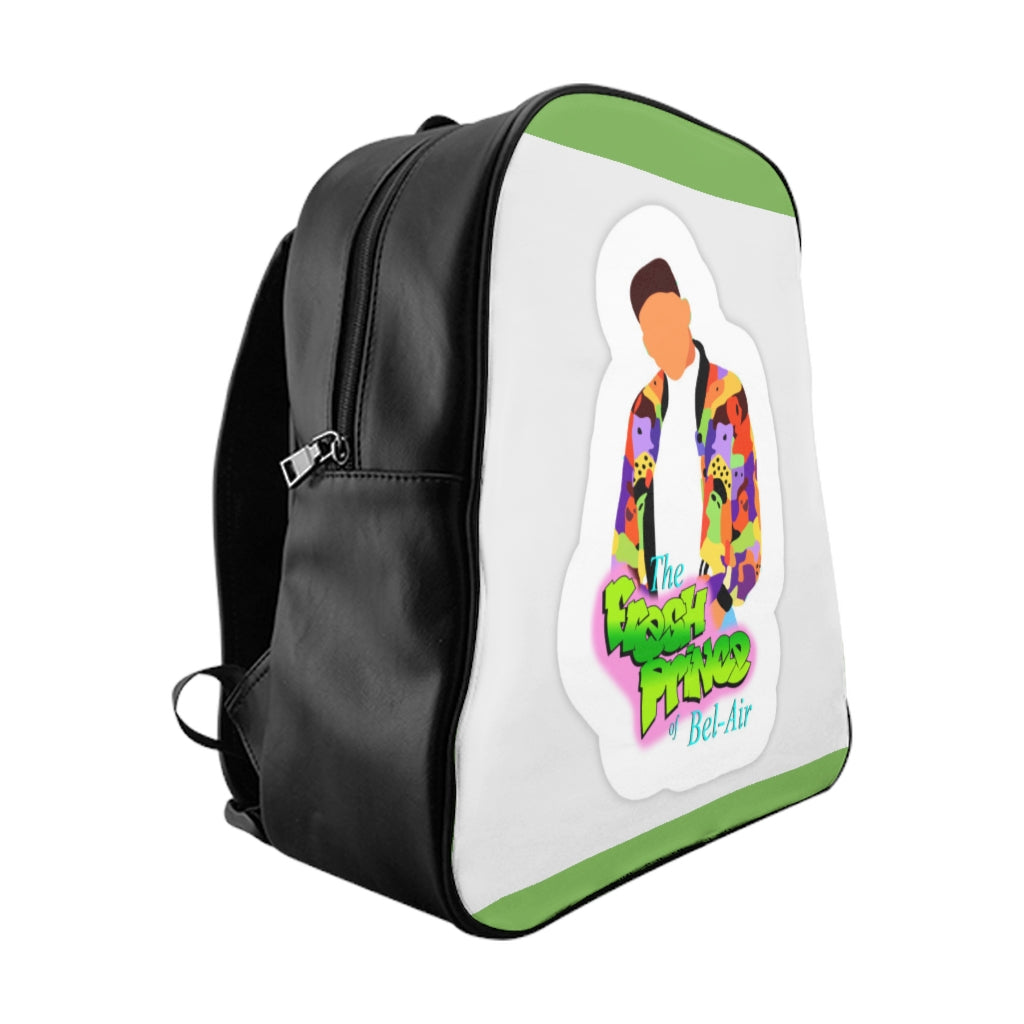 FRESH PRINCE GREEN Graphic LEATHER Backpack