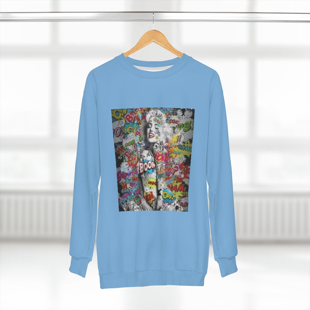 RETRO & THROWBACK (BABY BLUE)  ..  AOP Unisex Sweatshirt