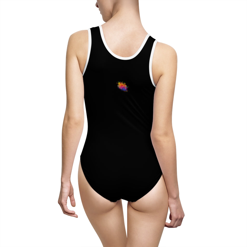 KING RASTA BLACK..  Women's Classic One-Piece Swimsuit