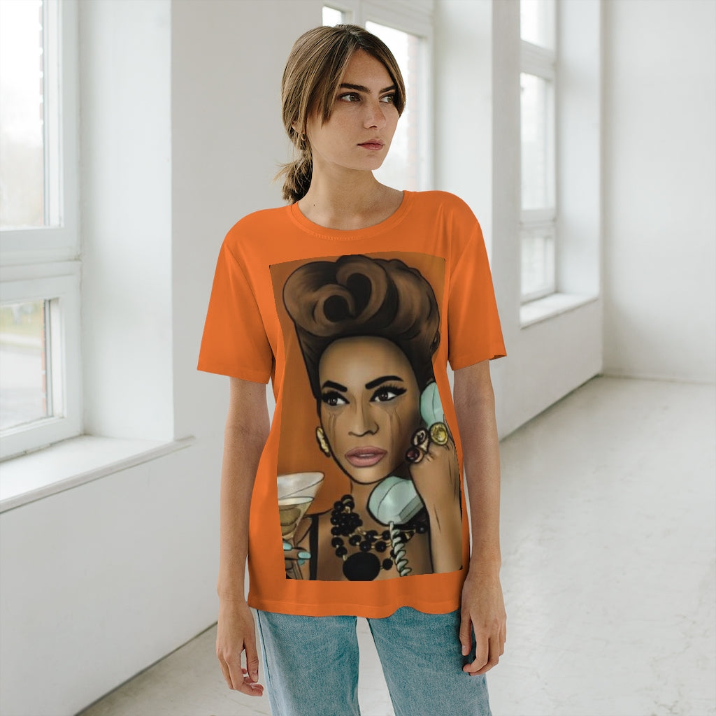 TELEPHONE B (ORANGE) .. All Over Print UNISEX T-Shirt