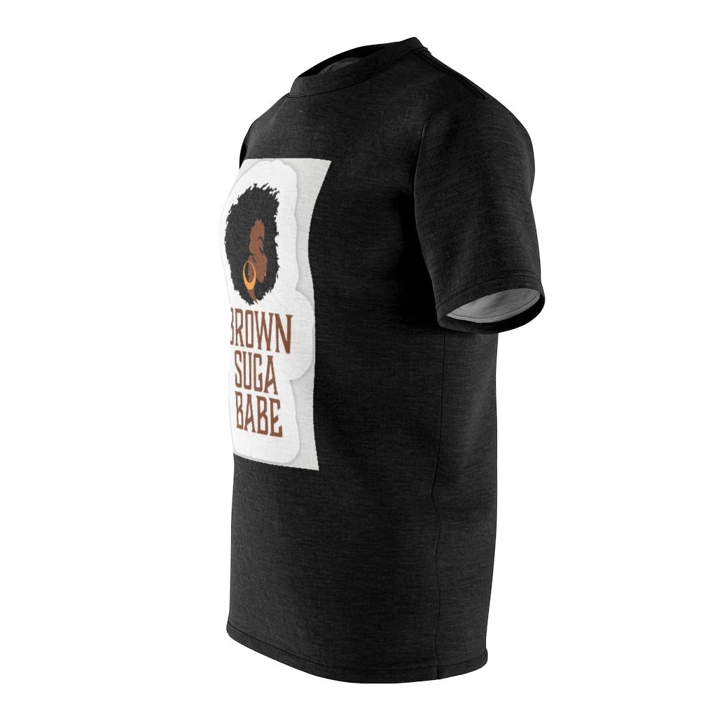 BROWN SUGA BABE (BLACK)  All Over Tee