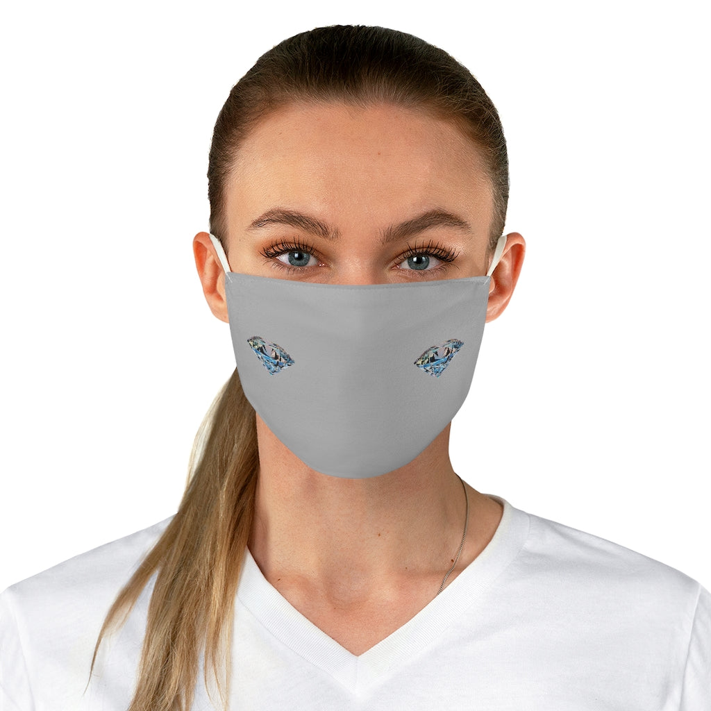 Diamonds Gray  Fabric Face Mask