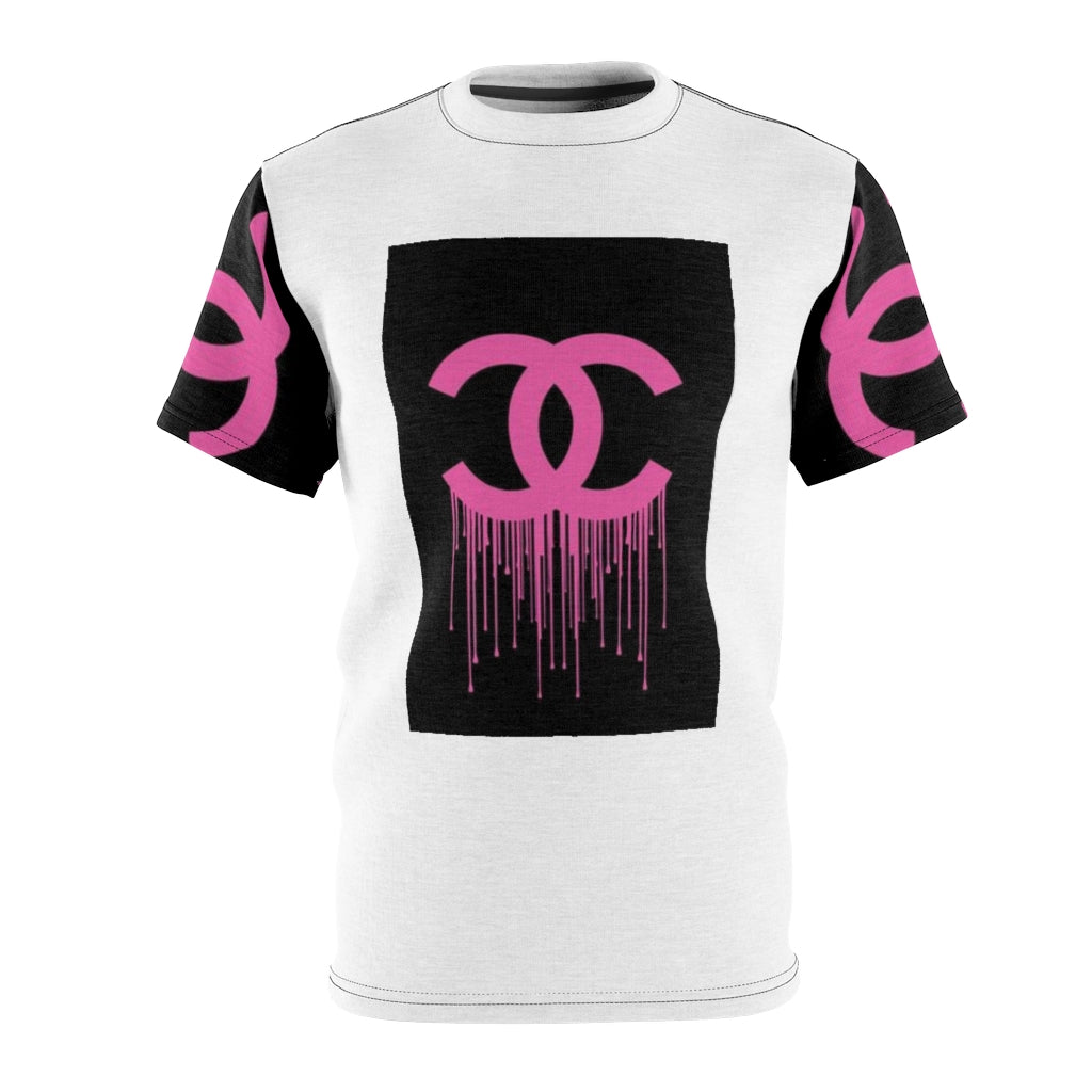 DESIGNER COUTURE IN PINK .. (WHITE) ..  All Over Tee