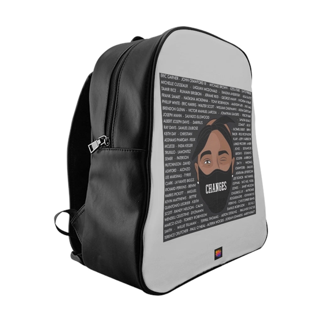 Gray & Black Changes Graphic Backpack