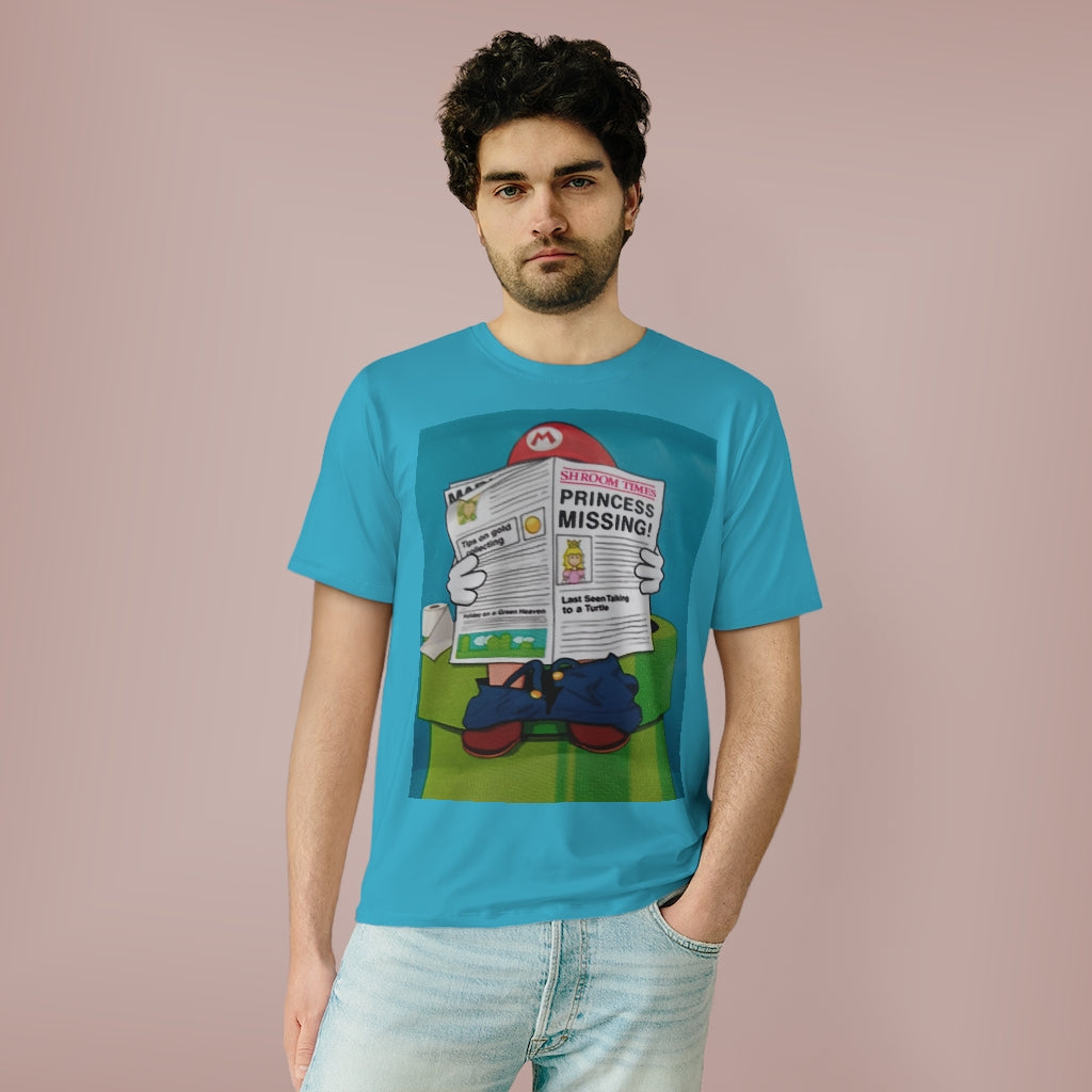 RETRO THROWBACK MISSING PRINCESS (BLUE) .. All Over Print UNISEX T-Shirt