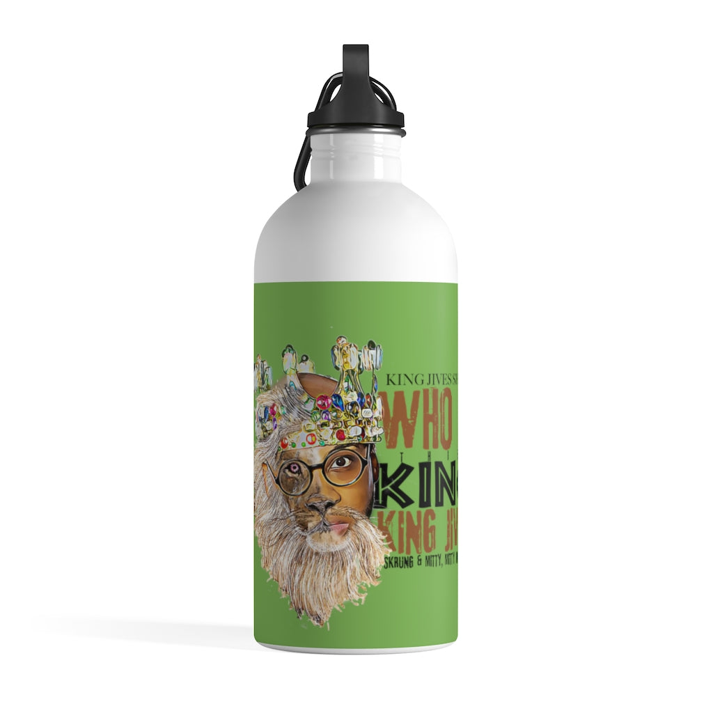 Who Is This King? Green Stainless Steel Water Bottle