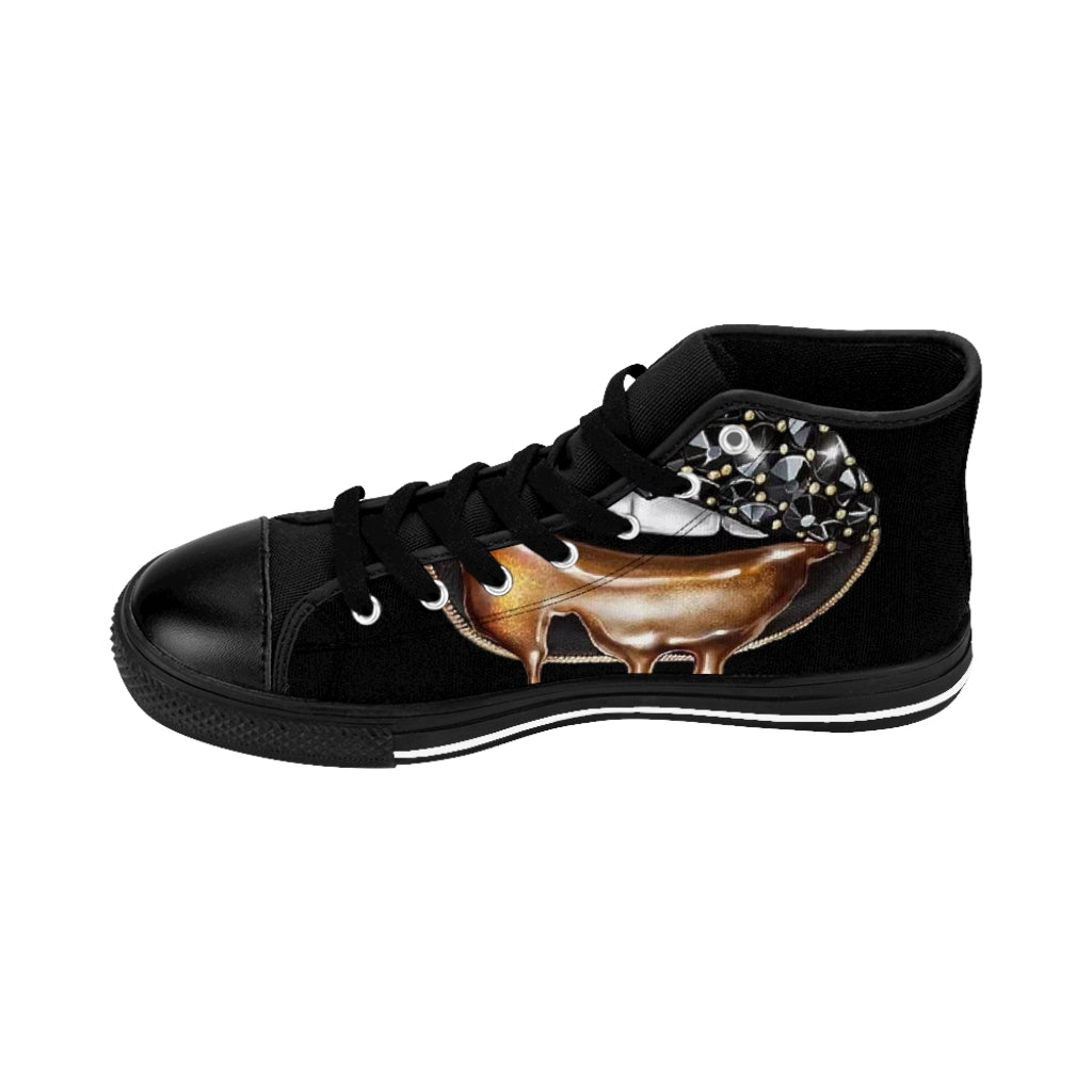 GOLD LIPS KICKS. . (black) High-top Sneakers