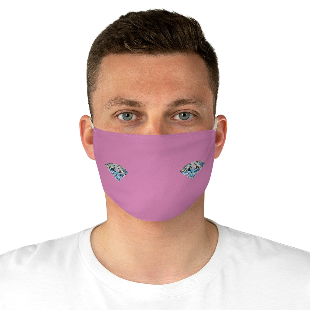 Diamonds Pink  Fabric Face Mask