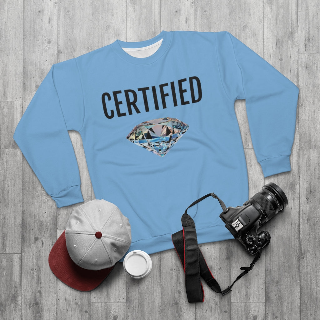 CERTIFIED DIAMOND BLUE   ..  AOP Unisex Sweatshirt