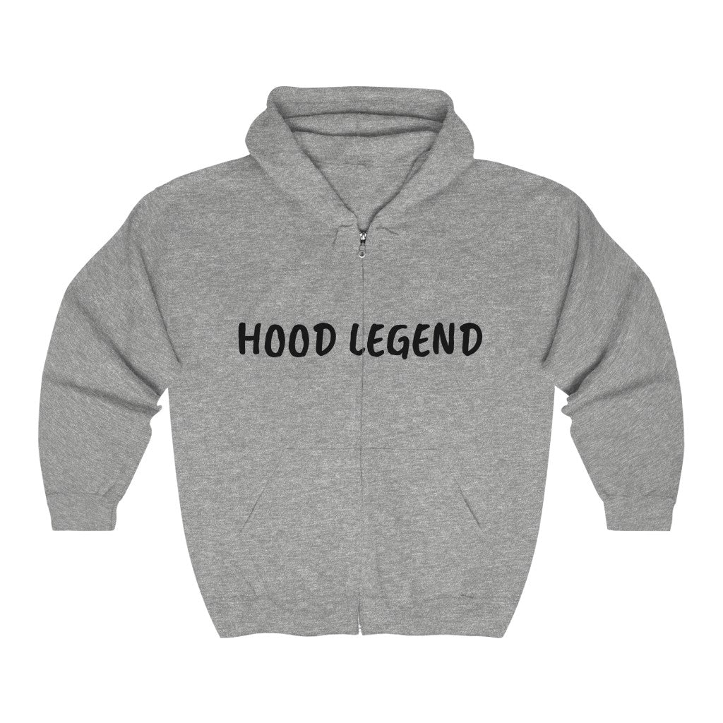 HOOD LEGEND. (GRAY)  Unisex Heavy Blend™ Full Zip Hooded Sweatshirt