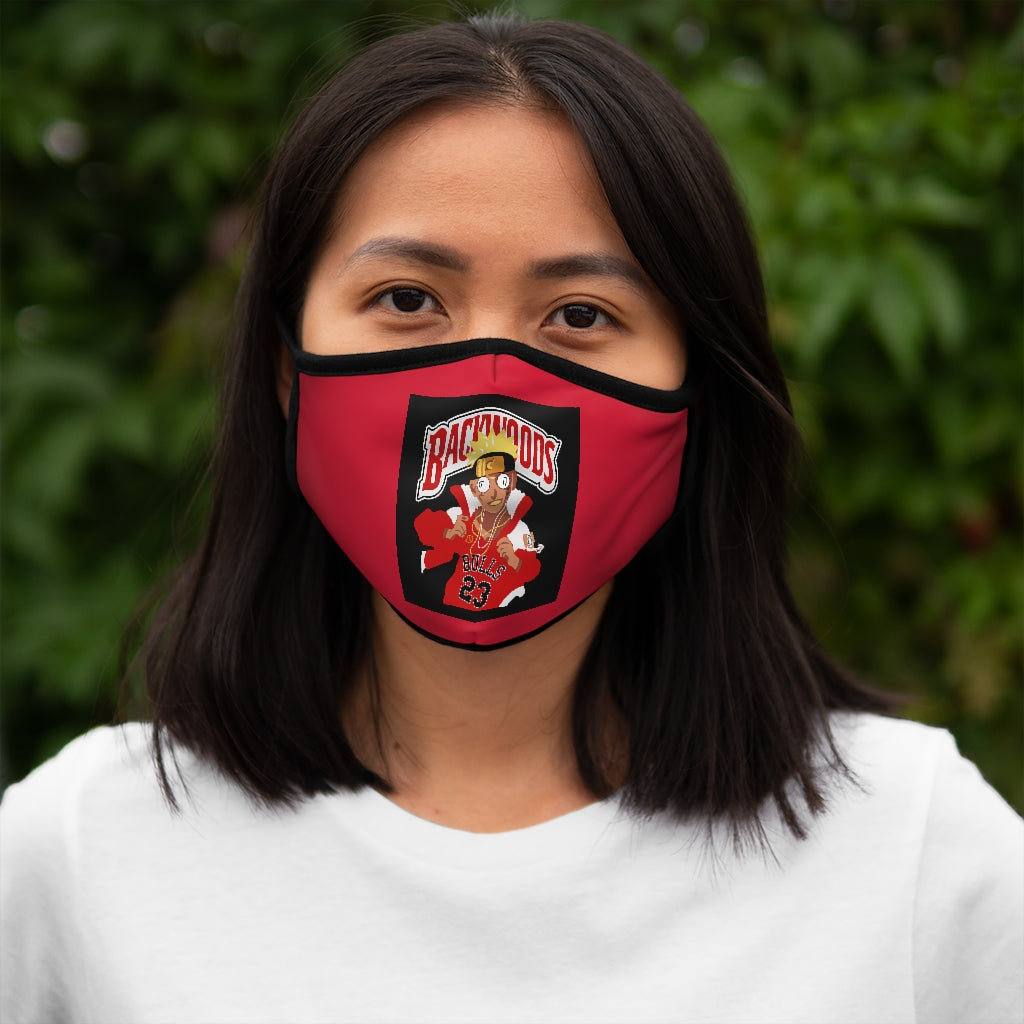 CHI-TOWN BACKWOOD ( RED )Fitted Polyester Face Mask