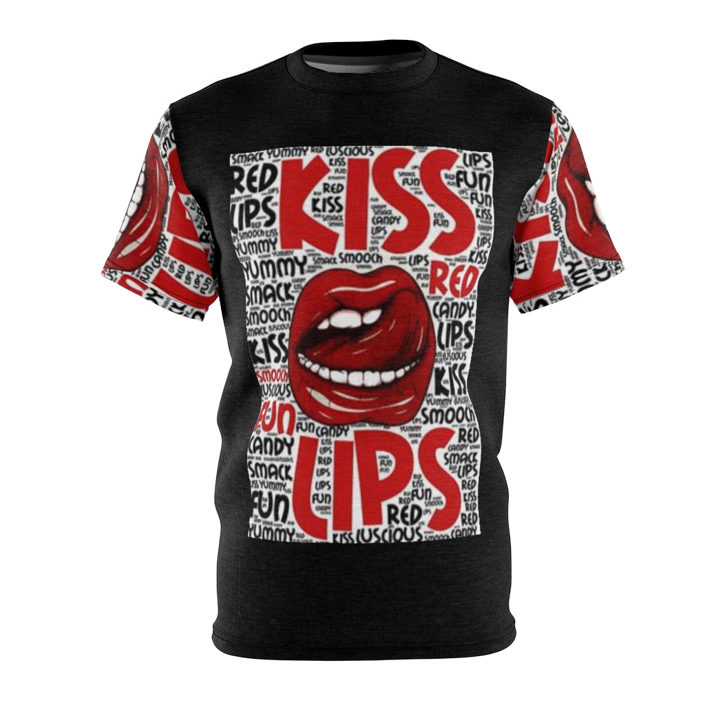 KISS ALL OVER DESIGNER PRINT ( BLACK ) ..  All Over Tee