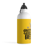 Greetings, Greetings, Greetings Yellow Stainless Steel Water Bottle