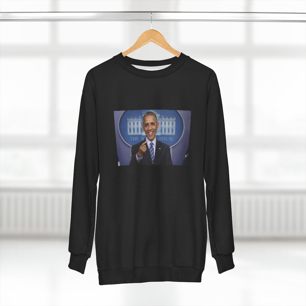 Our President O (BLACK) AOP Unisex Sweatshirt