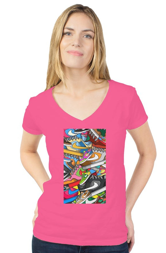 All Kicks Womens tultex v neck