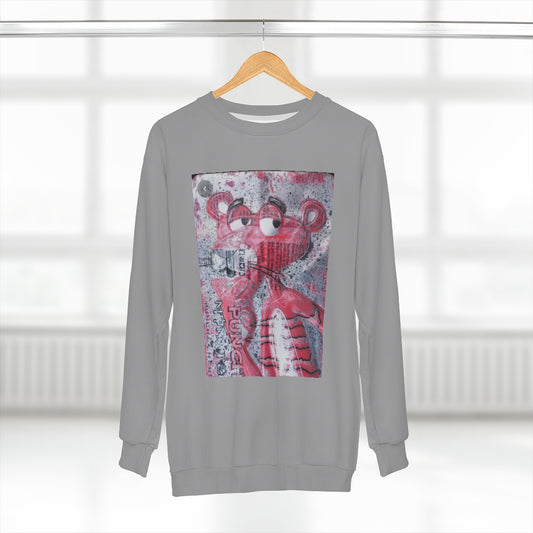 SOMETHIN' PANTHER LIKE (GRAY)  ..  AOP Unisex Sweatshirt