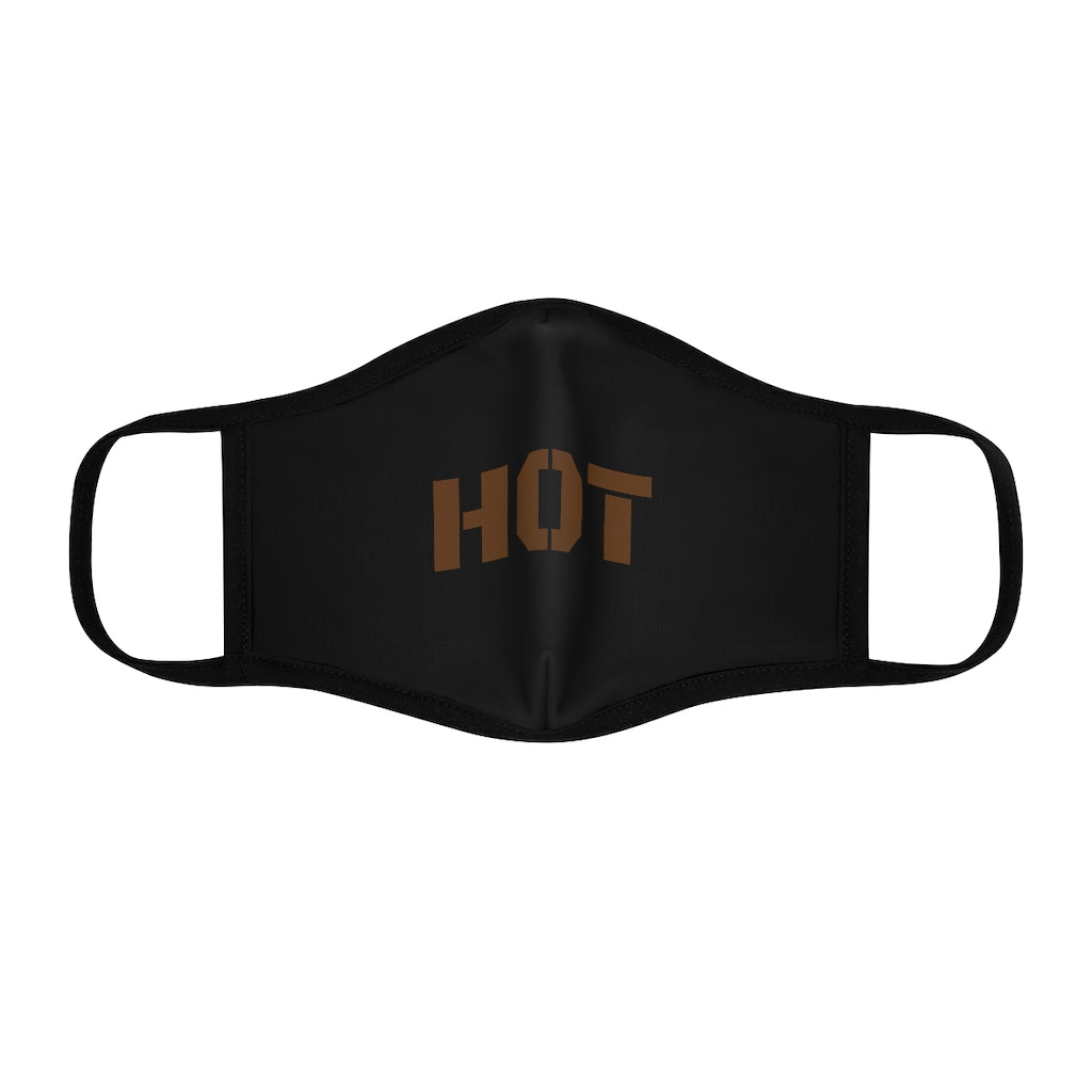 HOT CHOCOLATE  BLACK Fitted Polyester Face Mask