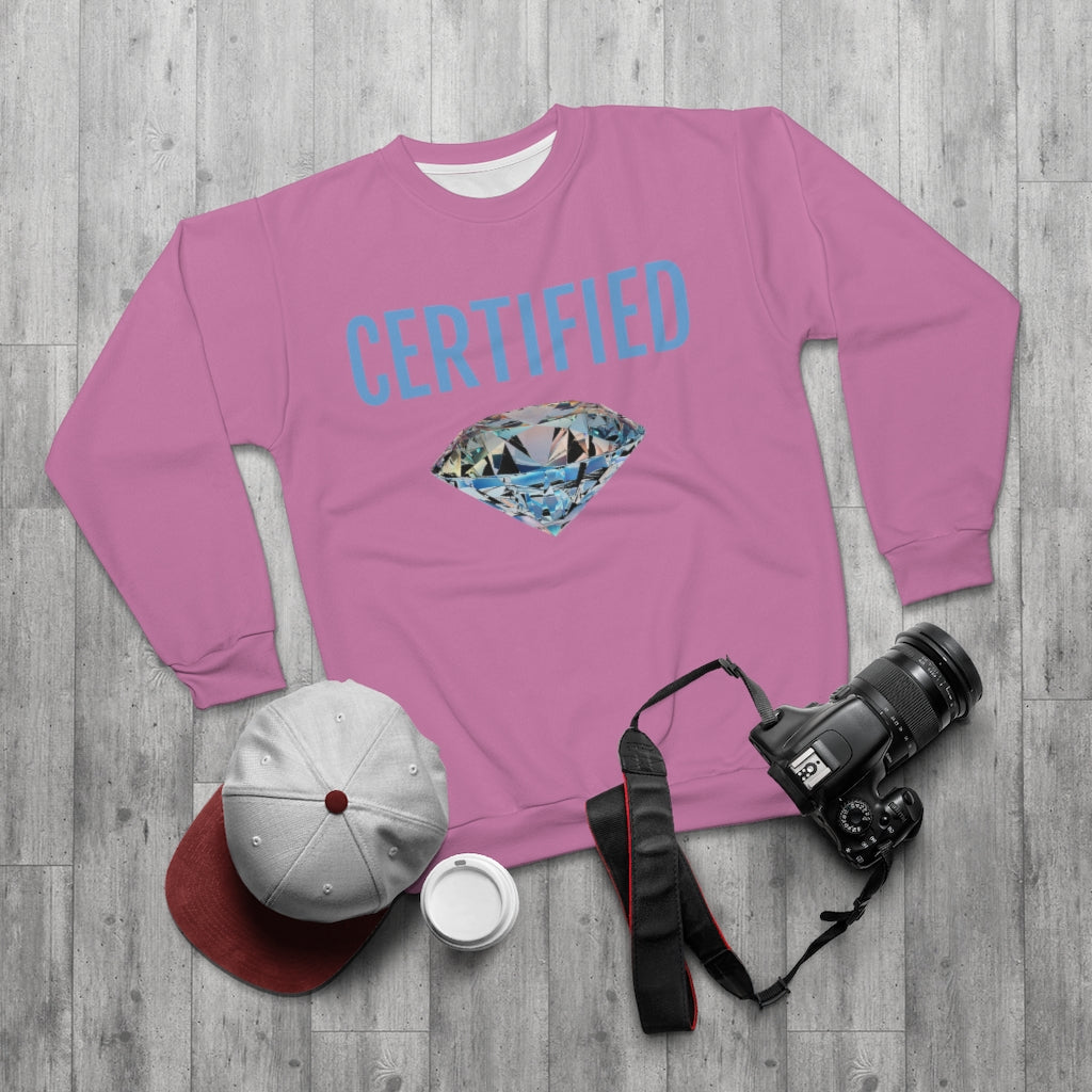 CERTIFIED DIAMOND PINK   ..  AOP Unisex Sweatshirt