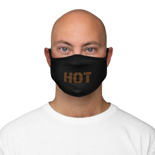 HOT CHOCOLATE  BLACK Fitted Polyester Face Mask