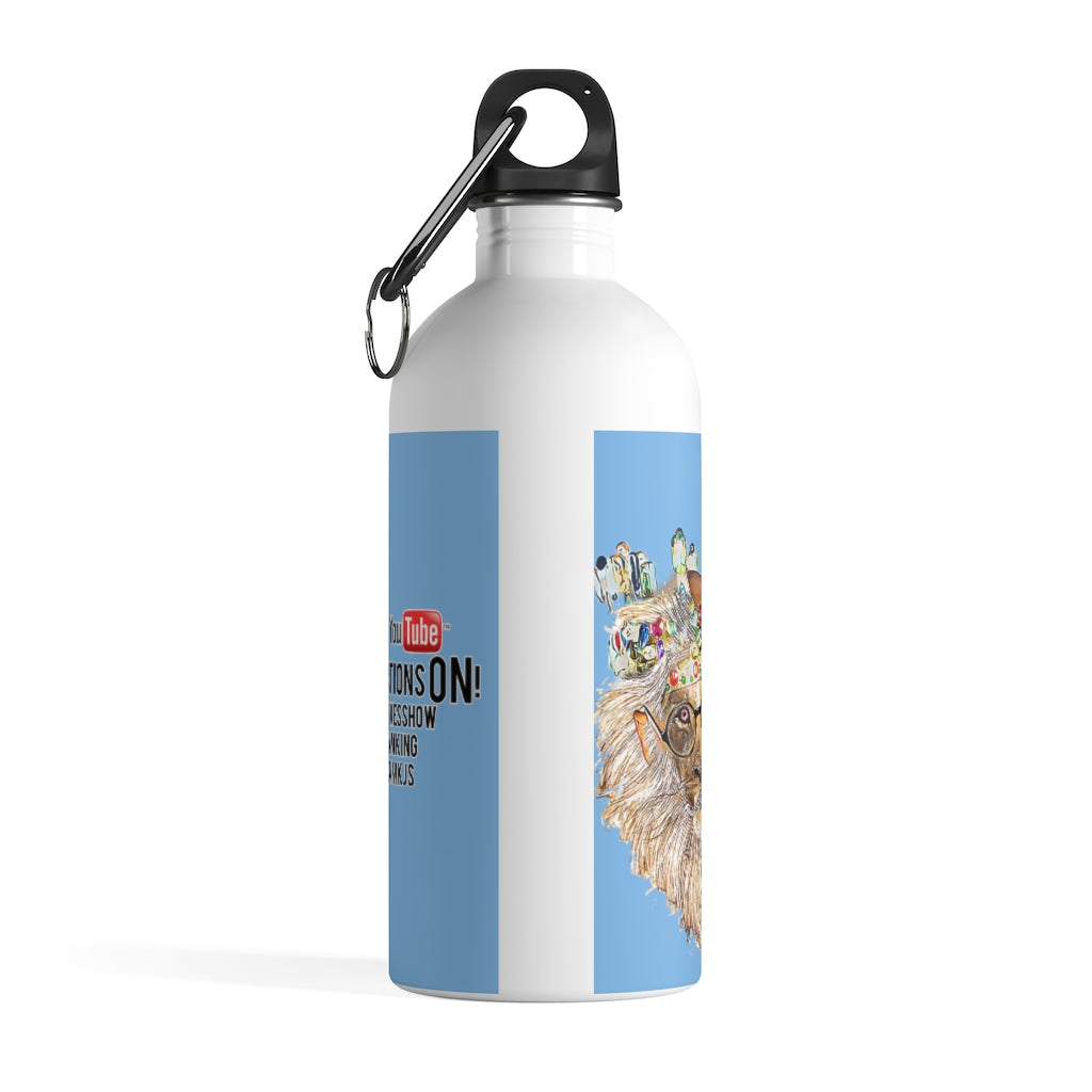 Who Is This King? Blue Stainless Steel Water Bottle