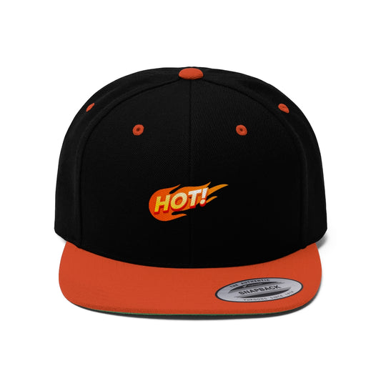 HOT! (BLACK/ORANGE) Unisex Flat Bill Hat