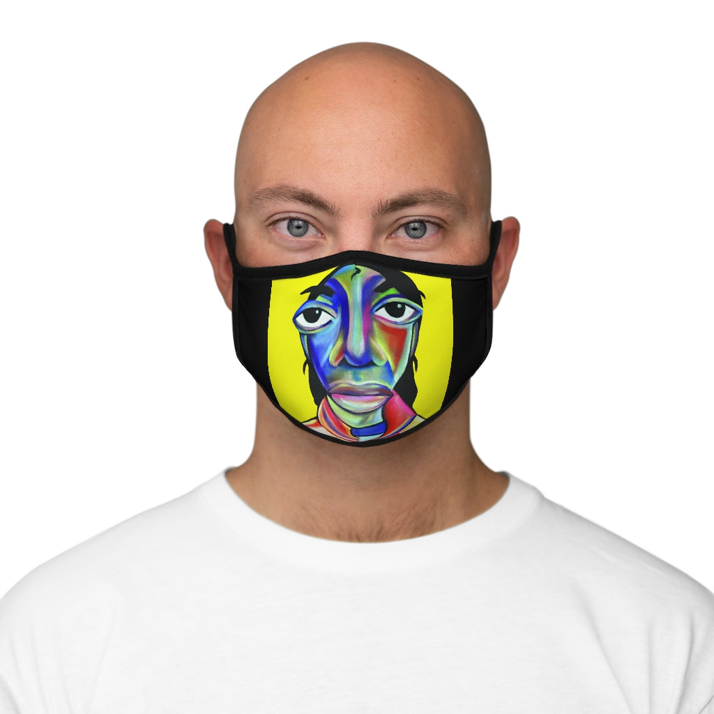 Hello Sir J BLACK  Fitted Polyester Face Mask