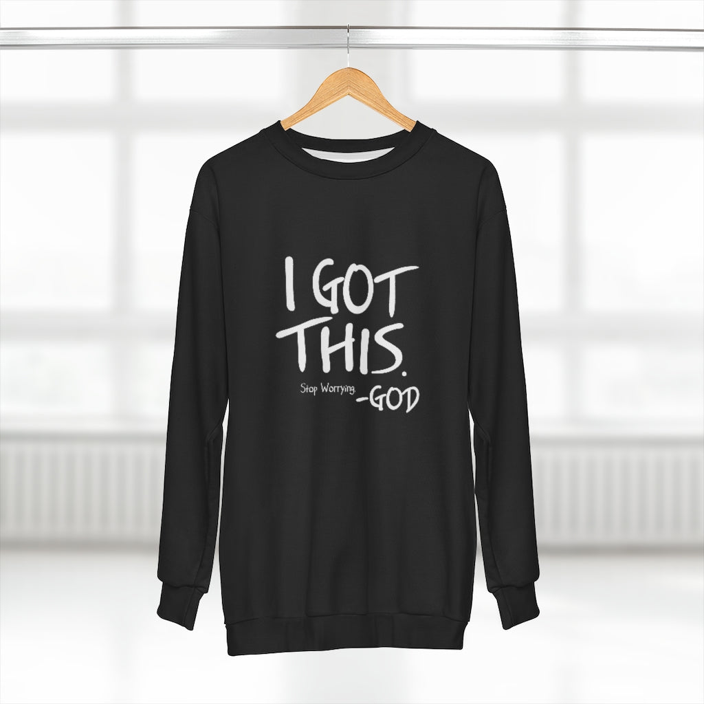 I GOT THIS - GOD  (BLACK&WHITE) AOP Unisex Sweatshirt