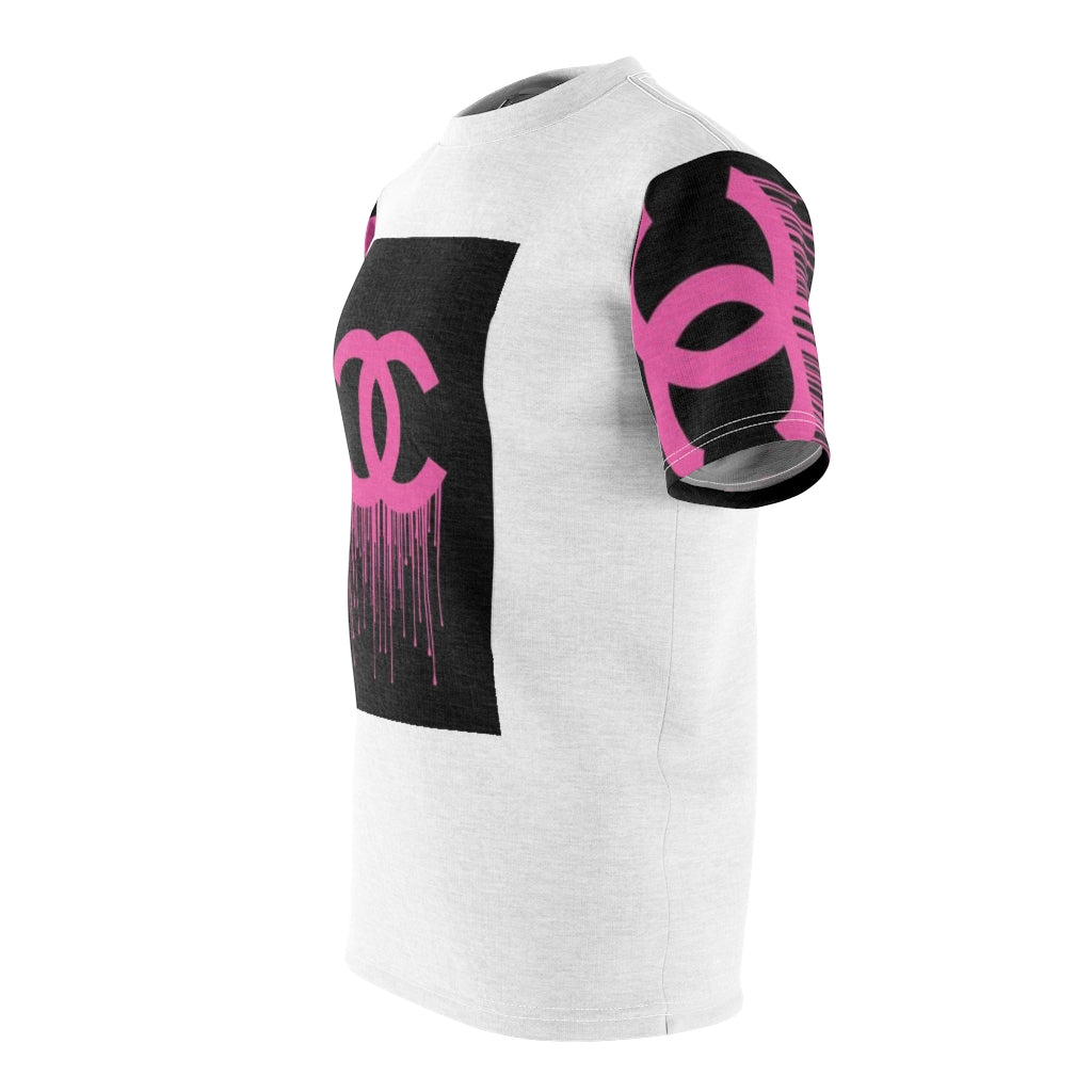 DESIGNER COUTURE IN PINK .. (WHITE) ..  All Over Tee