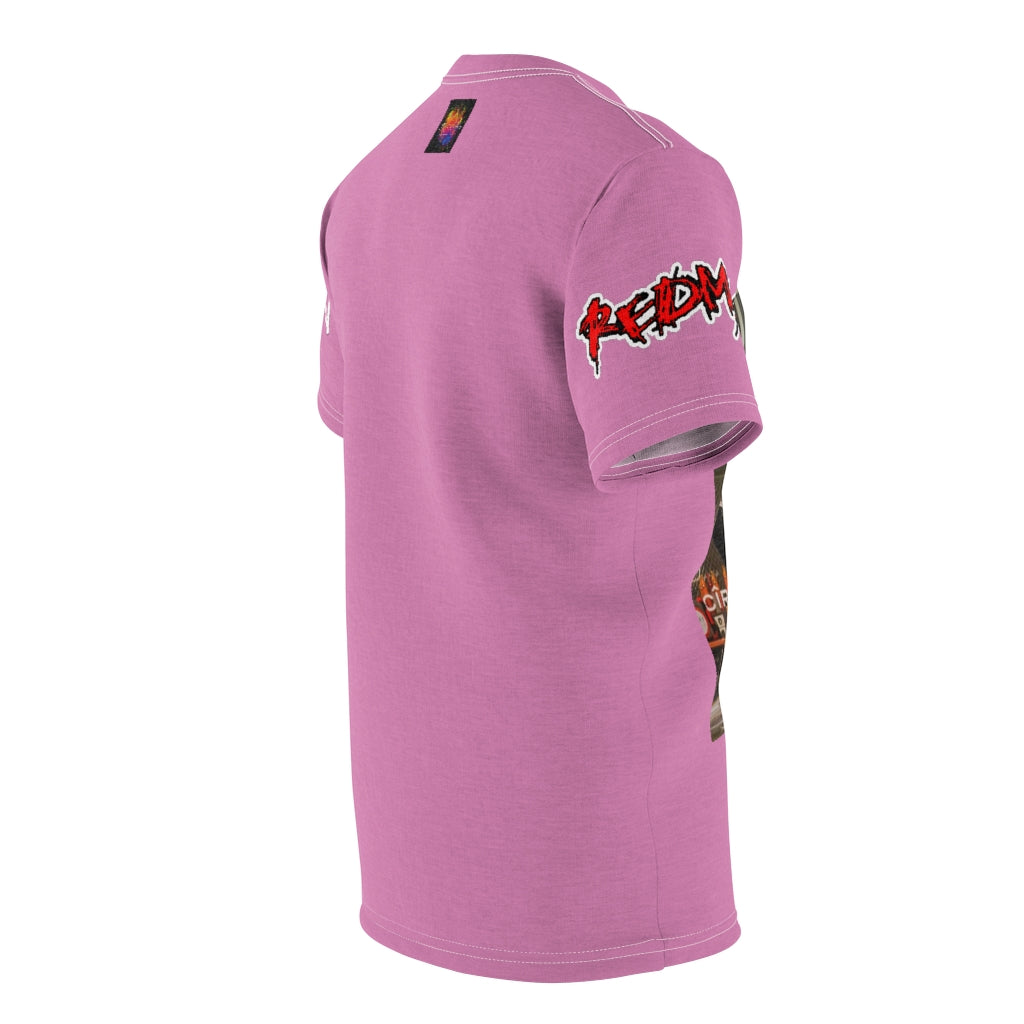 Red & Mef Concert Tee  (PINK/ BLACK ) ..  All Over Tee