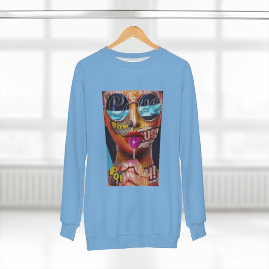 CHIC POP (BABY BLUE)  ..  AOP Unisex Sweatshirt