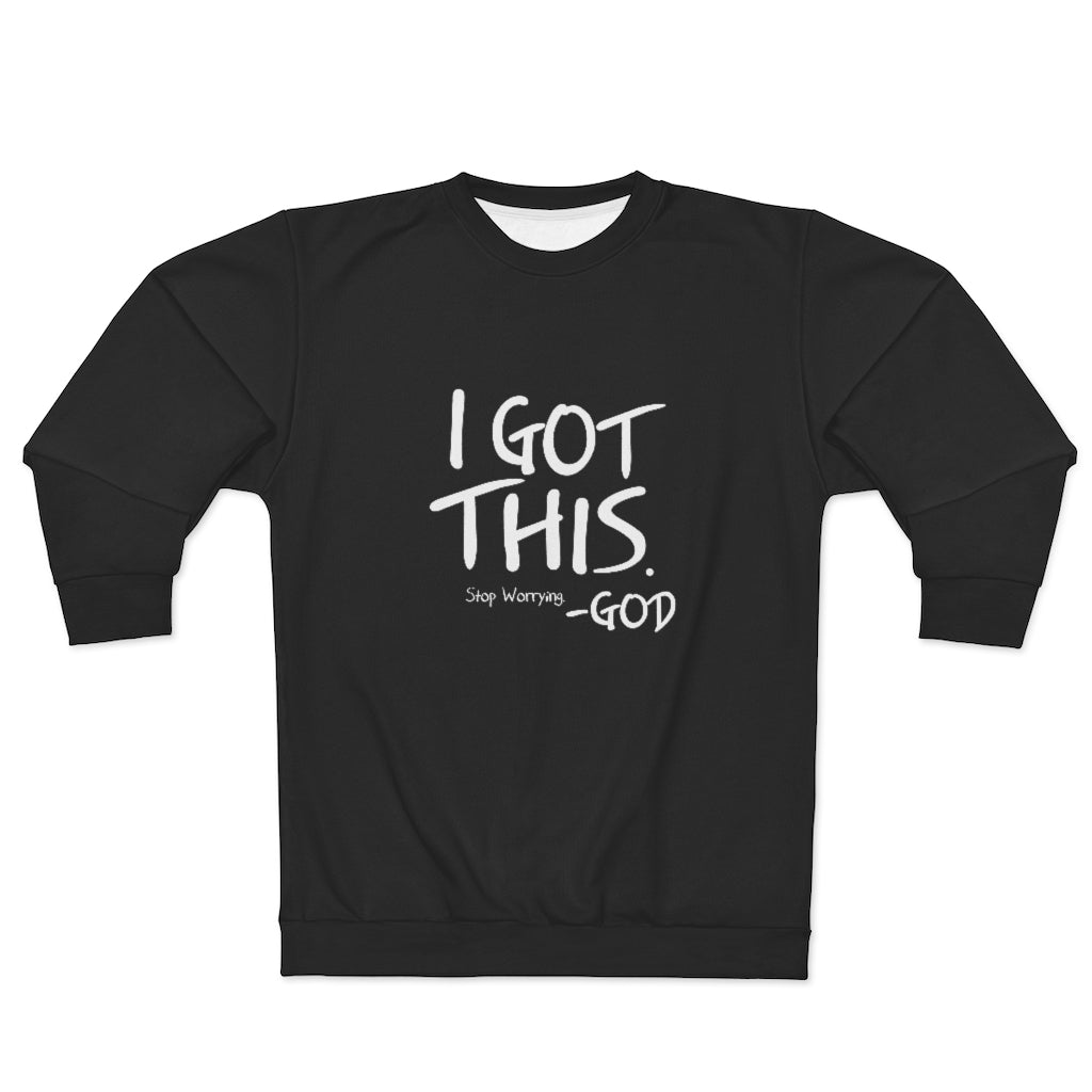 I GOT THIS - GOD  (BLACK&WHITE) AOP Unisex Sweatshirt