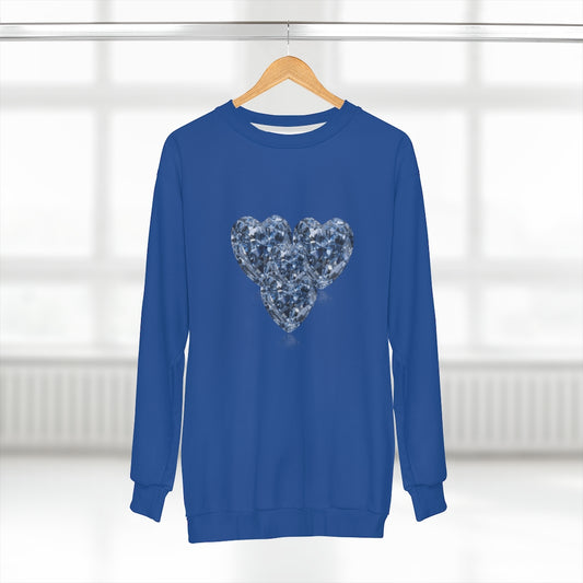 DIAMOND LOVER BLUE   ..  AOP Unisex Sweatshirt