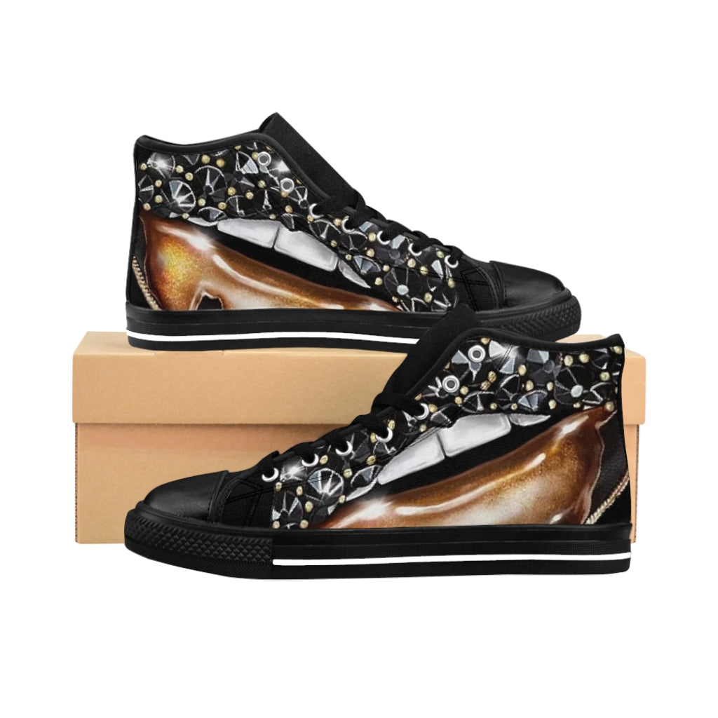 GOLD LIPS KICKS. . (black) High-top Sneakers