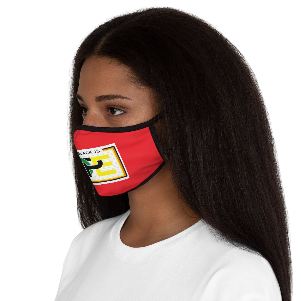 BEING BLACK IS DOPE.. (RED)  Fitted Polyester Face Mask