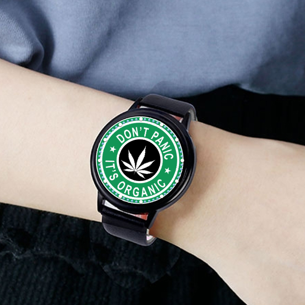 DON'T PANIC, IT'S ORGANIC Black LED Touch Screen Watch