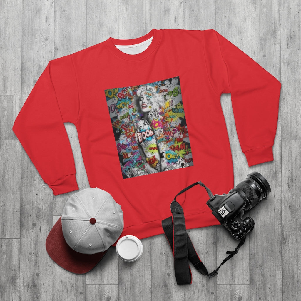 RETRO & THROWBACK (RED)  ..  AOP Unisex Sweatshirt