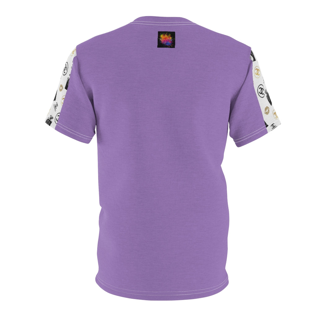 THROWBACK DESIGNER PRINT ( LILAC ) ..  All Over Tee