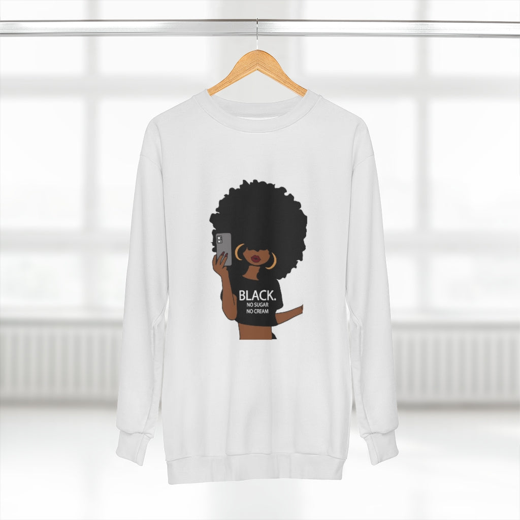 BLACK SUGAR TOO.. (WHITE)  ..  AOP Unisex Sweatshirt