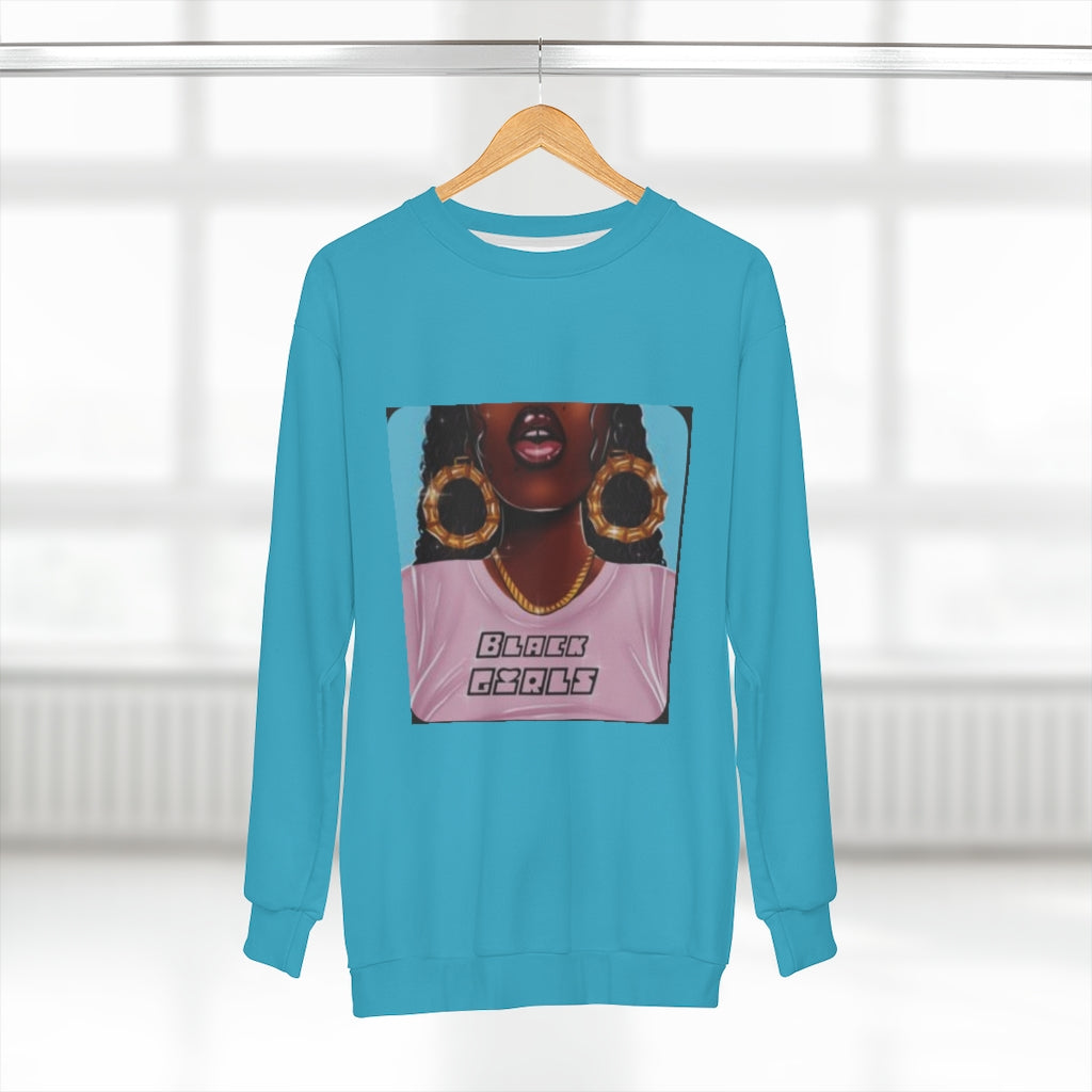 BLACK GIRLS (BABY BLUE)  ..  AOP Unisex Sweatshirt