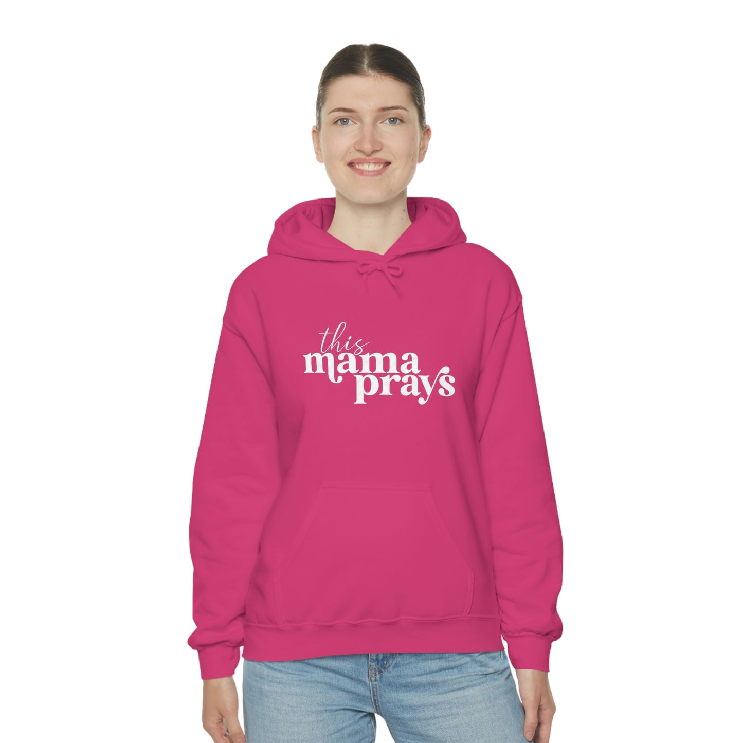 This Mama Prays Unisex Heavy Blend™ Hooded Sweatshirt