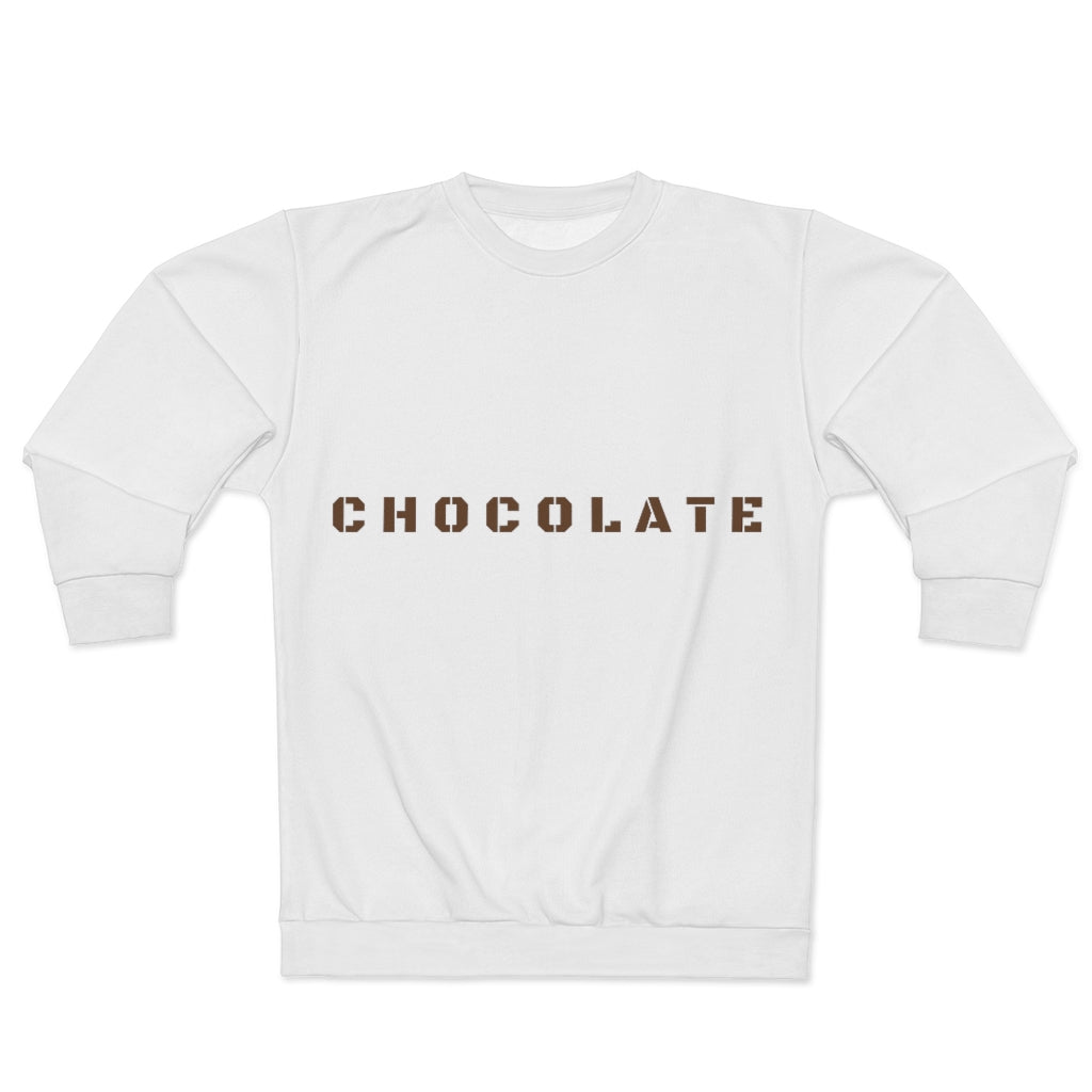 BROWN CHOCOLATE (WHITE) AOP Unisex Sweatshirt