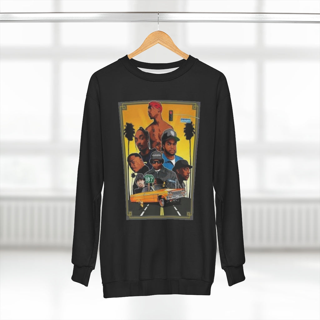 WEST COAST LEGENDS. (BLACK)  ..  AOP Unisex Sweatshirt