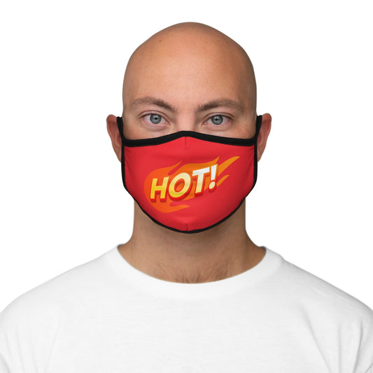 HOT! SUPER RED Fitted Polyester Face Mask