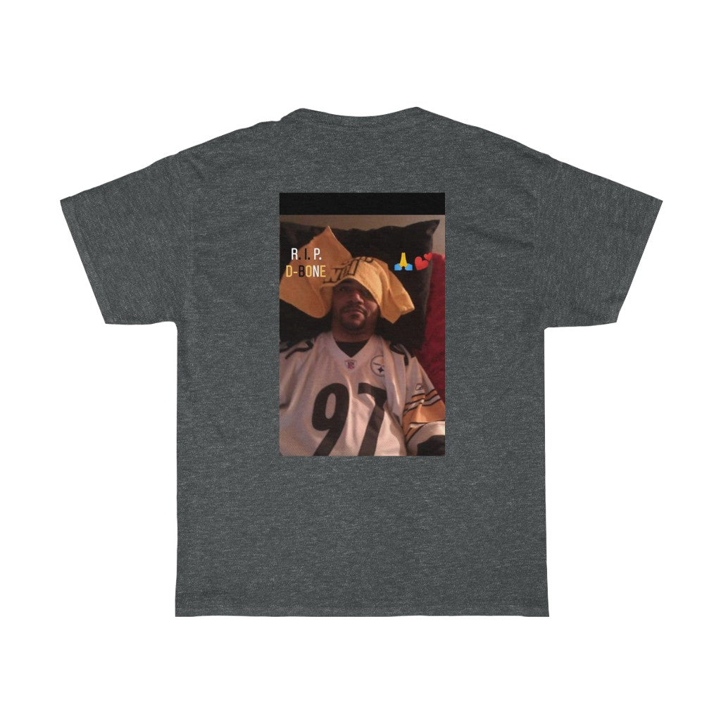 D- Bone/Steeler R.I.P. Unisex Heavy Cotton Tee