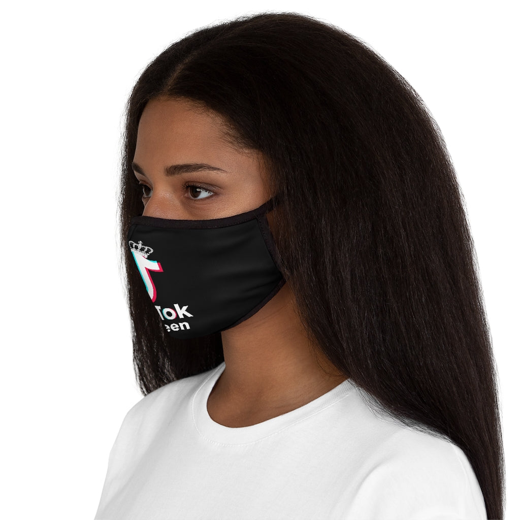 TIKTOK QUEEN BLACK Fitted Polyester Face Mask