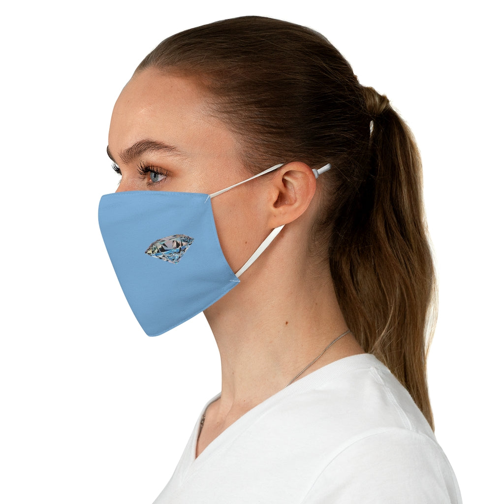 Diamonds Baby Blue  Fabric Face Mask