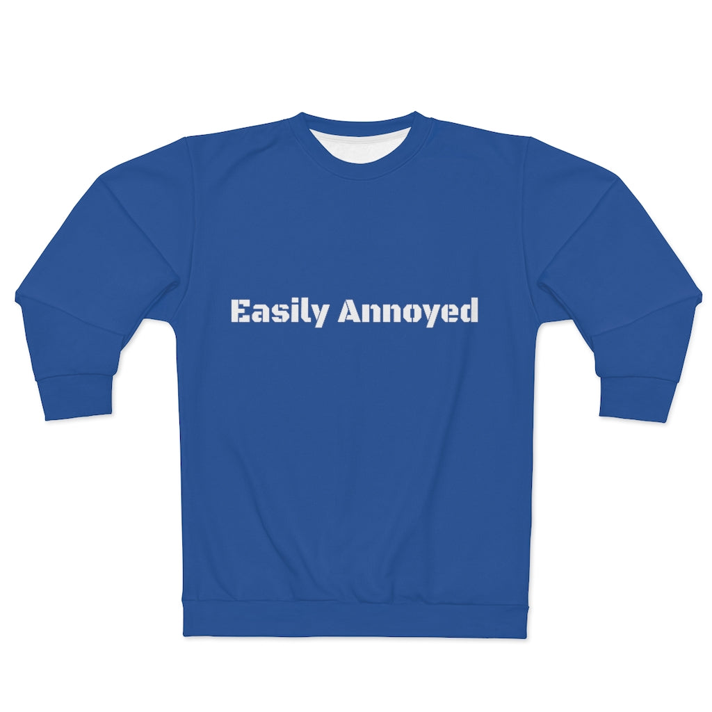 EASILY ANNOYED (Blue)  AOP Unisex Sweatshirt