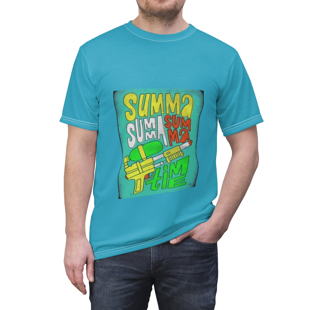 SUMMA TIME (BABY BLUE) ..  All Over Tee